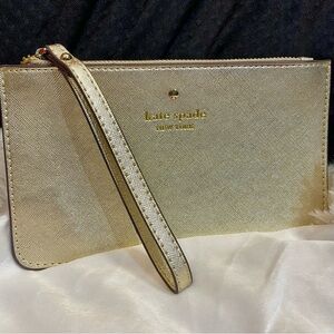 Kate Spade Extra Large Gold Wristlet